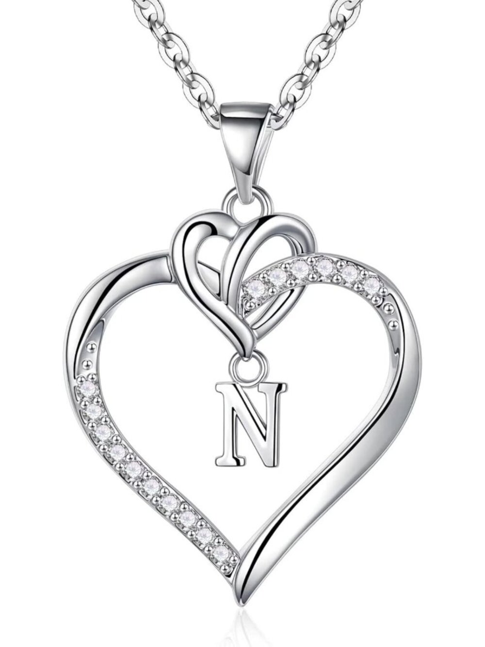 Heart Initial Necklace A-Z | 14K Gold-Plated Jewelry for Women & Girls, Perfect